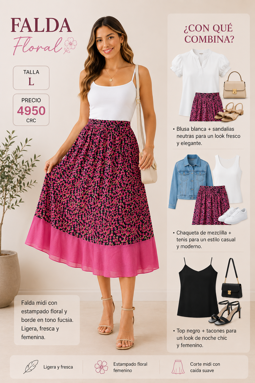 Falda Midi