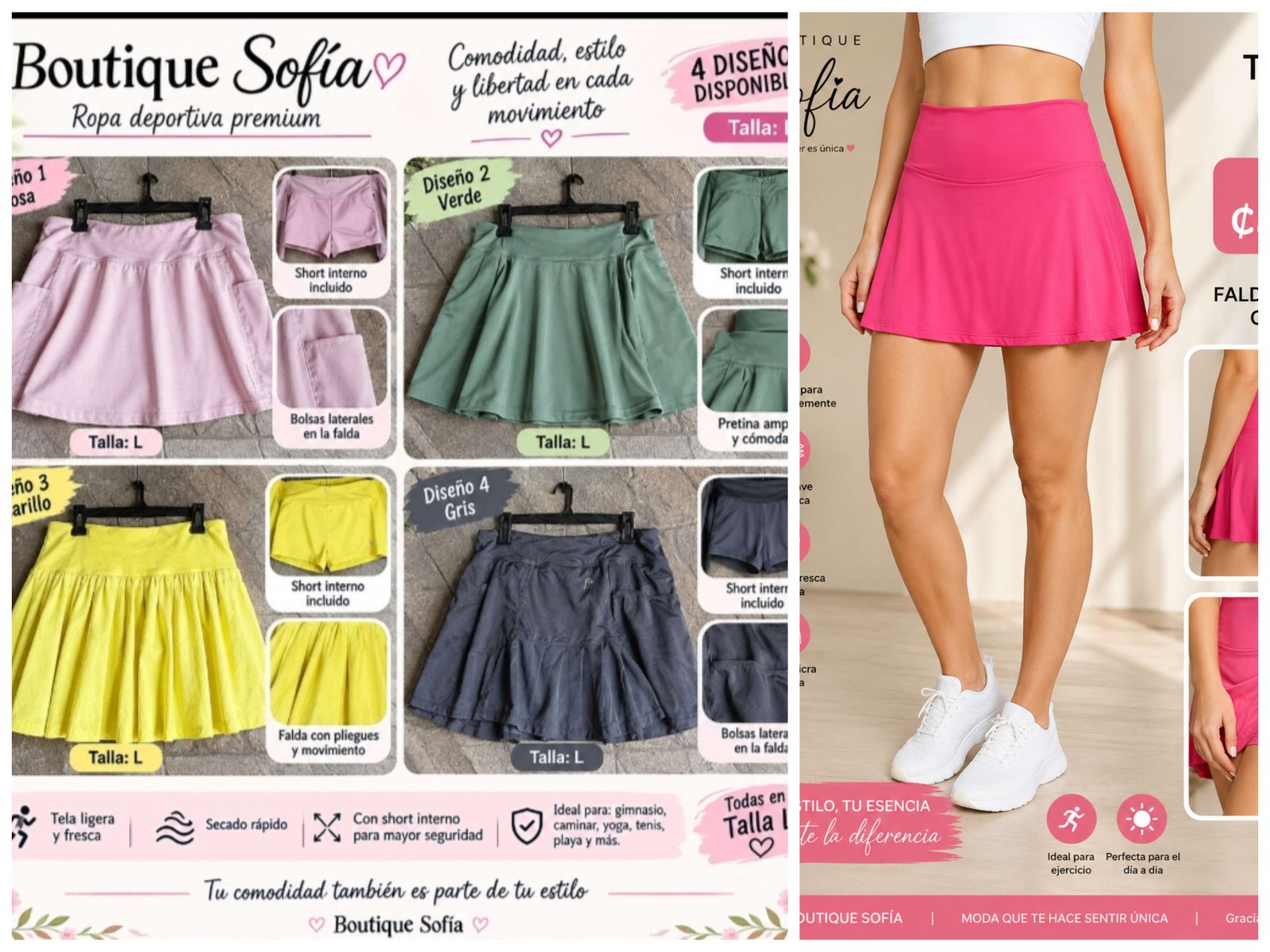 Short/enagua 2 en 1.